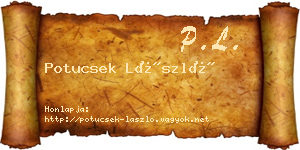 Potucsek László névjegykártya
