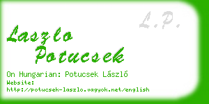 laszlo potucsek business card