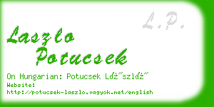 laszlo potucsek business card